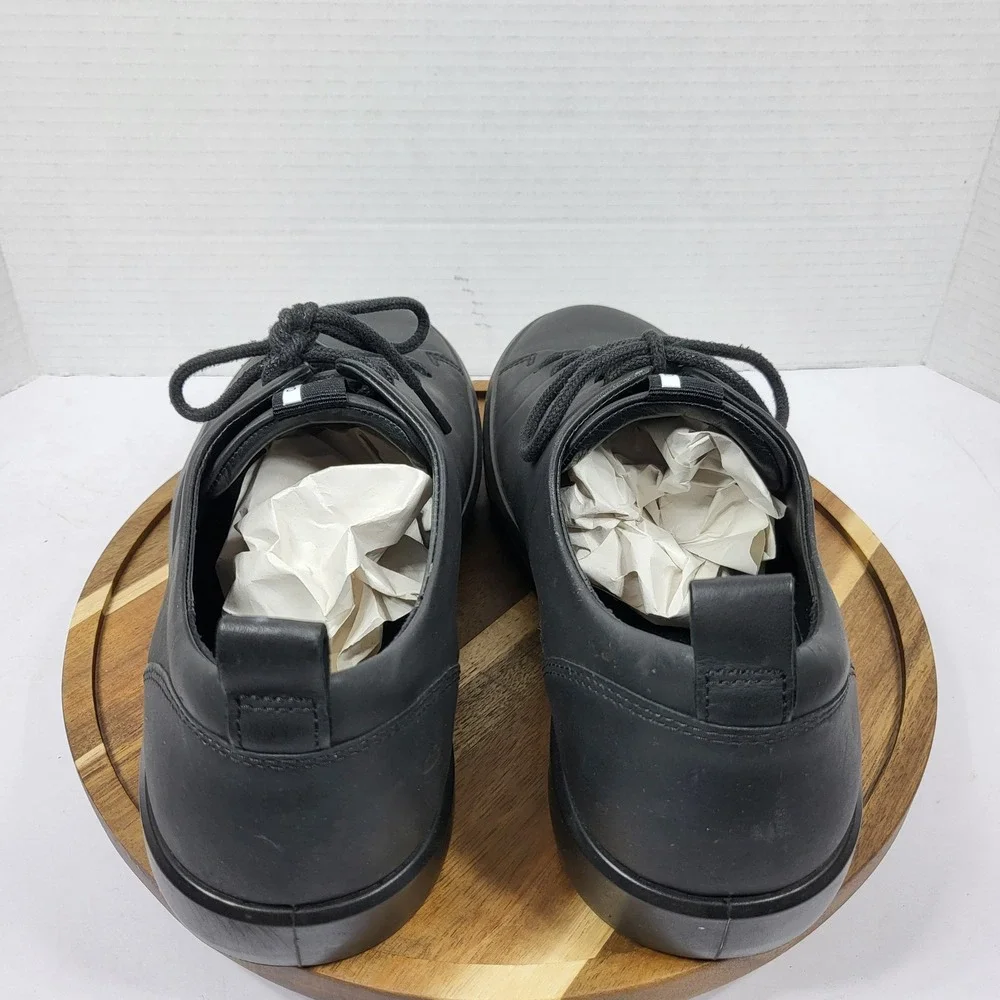ECCO Soft 8 Mens Black Leather Sneakers Danish Design 440504-11001 Size 44 US 10